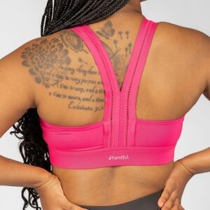 Handful Y Back Bra in Pink Size Small
